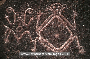 CARIBBEAN, ST. KITTS: Rock Art, Carib Indians, Bloody Point, Site of 1626 Massacre of Natives.