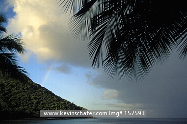 ANTIGUA: Caribbean, Antigua, Rainbow after passing squall.