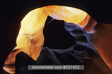 USA, ARIZONA: USA, Arizona, Page area, Lake Powell, Antelope Canyon, Reflected light in \\\'slot canyon.\\\'