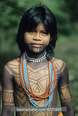 PANAMA, PEOPLE: Portrait of Choko Indian youth, Darien Gap, Panama.