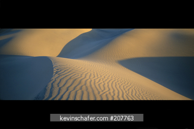 CALIFORNIA, USA: Death Valley National Park, sand dunes near Stovepip Wells, abstract pattern, x-pan original.