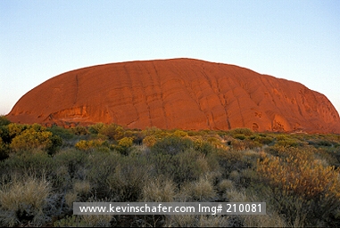AUSTRALIA: Australia, Uluru (Ayers Rock), Giant sandstone massif at sunrise.