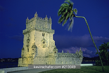PORTUGAL, CITIES: Lisbon, Belem area, Torre de Belem, 1515 World Heritage Site, classic Manueline architecture.