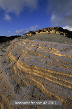 ASCENSION ISLAND: Devils Riding School, ancient crater lake filled with sediment, described by Darwin.