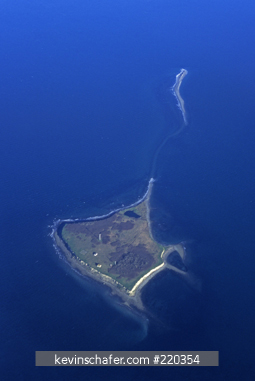 WASHINGTON, USA: Puget Sound, Smith Island, aerial of small islet off Whidbey Island.