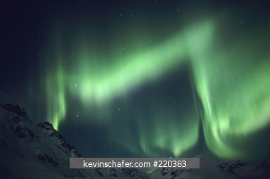 AURORA BOREALIS: South central Alaska, Hatcher Pass, Talkeetna Mountains, Jan. 17-18, 2005.