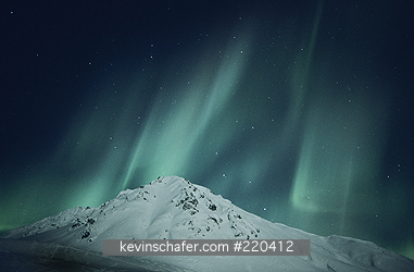 ALASKA, AURORA BOREALIS: Aurora Borealis, Hatcher Pass, Talkeetna Mountains, Jan. 17-18, 2005