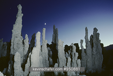 USA, CALIFORNIA: Mono Lake, Tufa Towers, Tufa Towers at night.