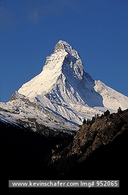SWITZERLAND: Matterhorn with elevation of 4478m / 14,776ft, Zermatt.
