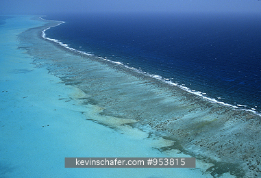 BELIZE, COASTAL: Barrier Reef, expansive aerial view of reef.