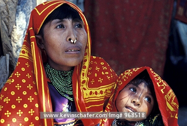PANAMA: Panama, San Blas Islands, Portrait of a Kuna Indian family.
