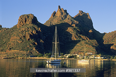 MEXICO: Boat harbor at sunrise, San Carlos de Guaymas, Sonora State.