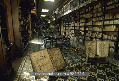 PERU: Lima, Monastery of San Francisco library.