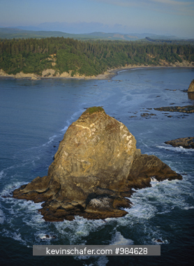 WASHINGTON, USA: Aerial of Olympic National Park coastline.