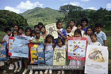 BELIZE: Belize, Children help show conservation at the Belize Zoo Education Program.